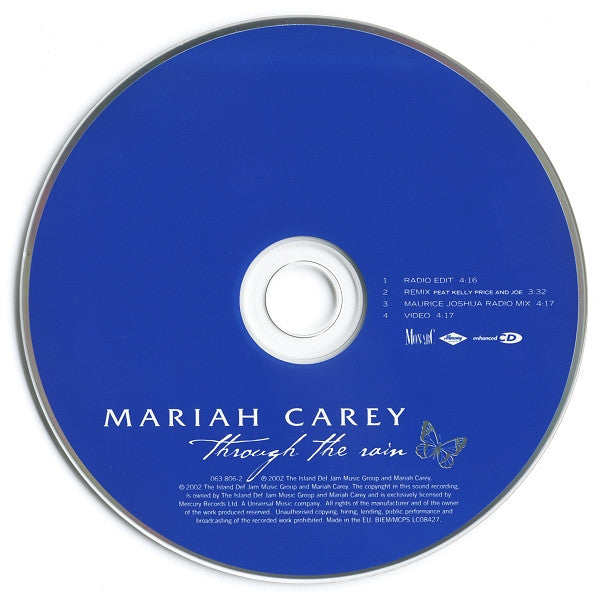 Mariah Carey : Through The Rain (CD, Single, Enh, CD1)