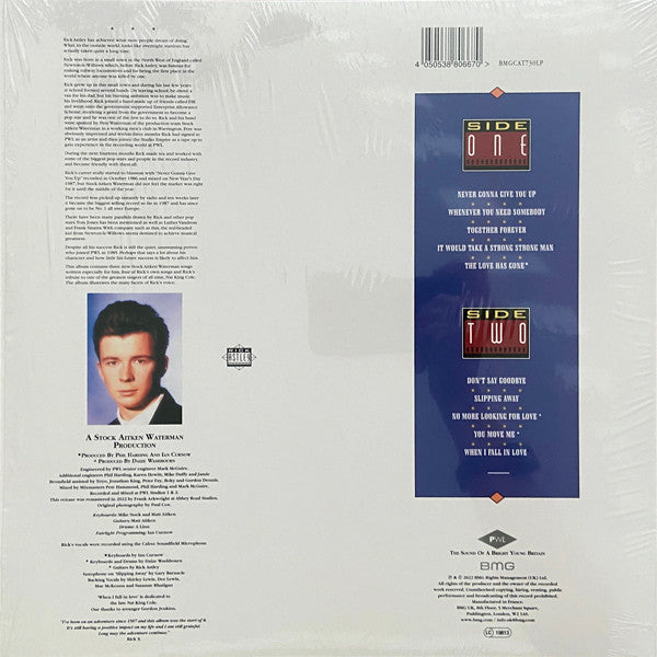 Rick Astley : Whenever You Need Somebody (LP, Album, RE, RM)