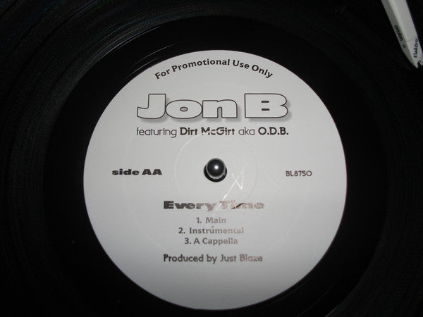 Jon B Featuring Dirt McGirt aka O.D.B.* : Every Time (12", Promo)