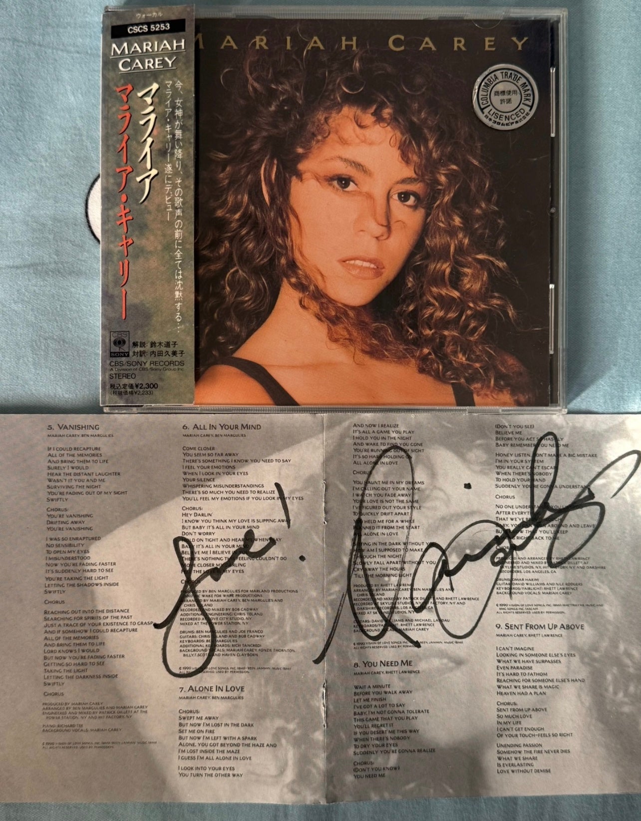 Mariah Carey – Self-Titled Album (Signed CD) with signature