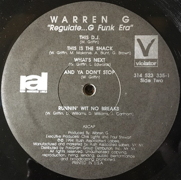 Warren G : Regulate... G Funk Era (LP, Album)