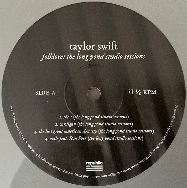 Taylor Swift : Folklore: The Long Pond Studio Sessions (2xLP, Album, RSD, RE, Gre)