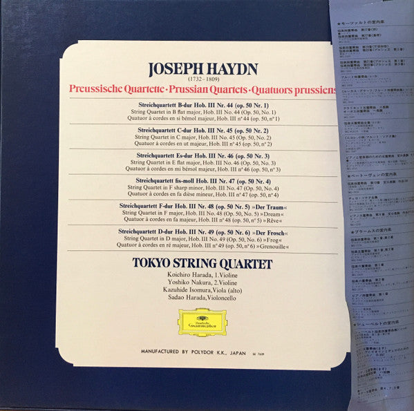 Joseph Haydn, Tokyo String Quartet : Preussische Quartette - op. 50,1-6 (3xLP, Album + Box)