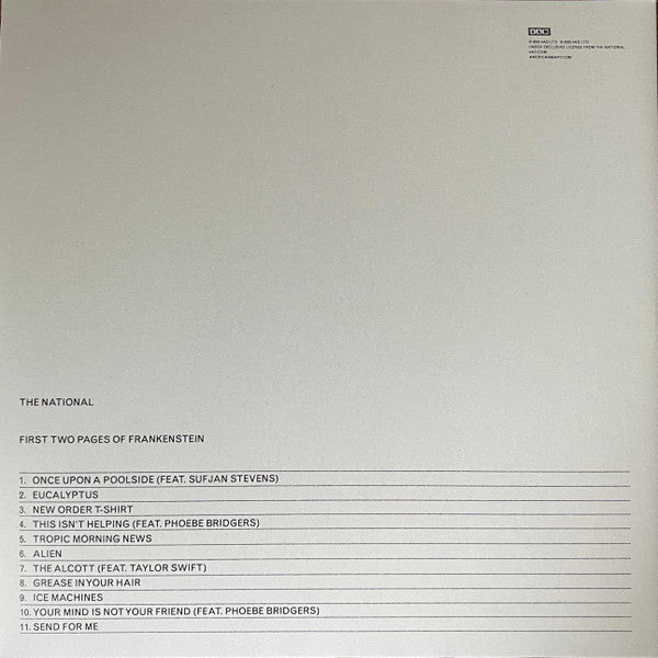 The National : First Two Pages Of Frankenstein (LP, Album, Ltd, Gre)