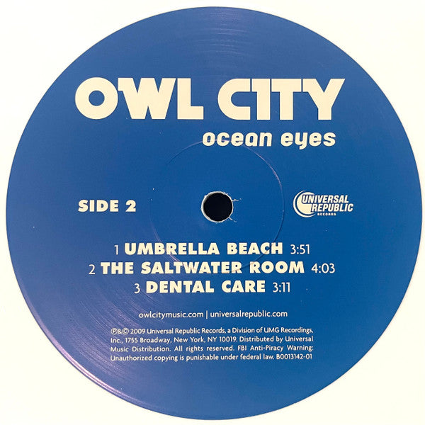 Owl City : Ocean Eyes (2xLP, Album, RE, RP, Whi)