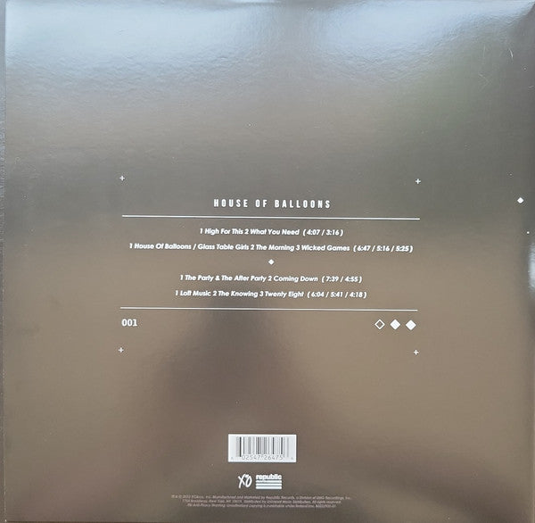 The Weeknd : House Of Balloons (2xLP, Mixtape, RE)