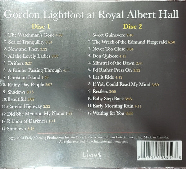 Gordon Lightfoot : At Royal Albert Hall (2xCD, Album, M/Print)