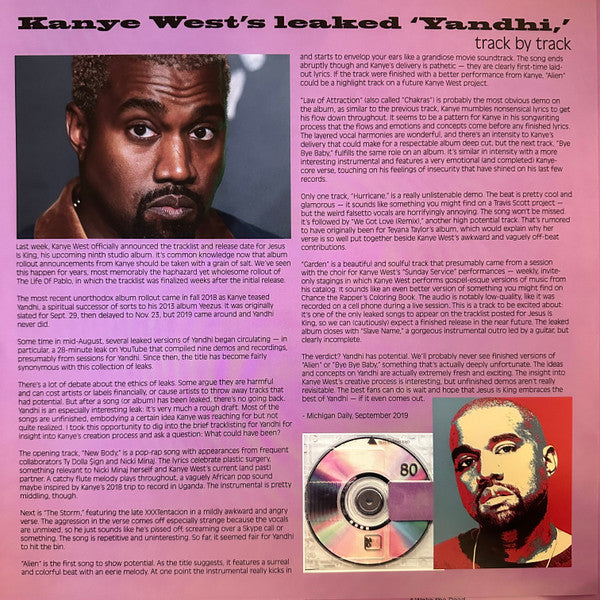 Kanye West : Yandhi (LP, Album, Ltd, Unofficial, Pin)