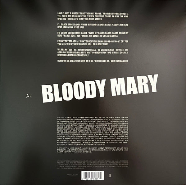 Lady Gaga : Bloody Mary (12", S/Sided, Single, Etch, Ltd, Glo)