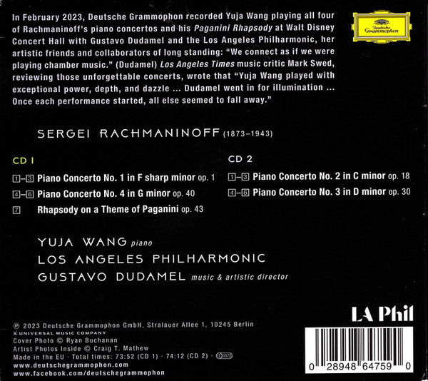 Yuja Wang, Los Angeles Philharmonic Orchestra, Gustavo Dudamel, Sergei Vasilyevich Rachmaninoff : The Piano Concertos & Paganini Rhapsody (2xCD, Album)