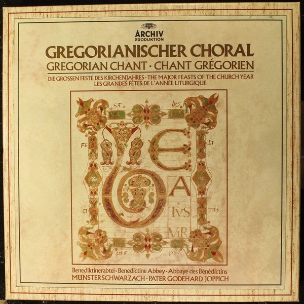 Benediktinerabtei Münsterschwarzach*, Godehard Joppich : Gregorianischer Choral / Gregorian Chant / Chant Gregorien (5xLP + Box)