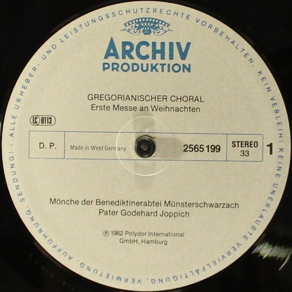 Benediktinerabtei Münsterschwarzach*, Godehard Joppich : Gregorianischer Choral / Gregorian Chant / Chant Gregorien (5xLP + Box)