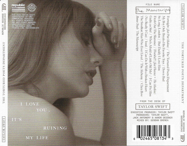 Taylor Swift : The Tortured Poets Department (CD, Album, "Th)