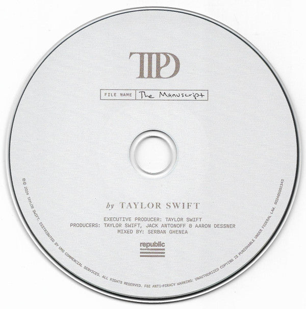 Taylor Swift : The Tortured Poets Department (CD, Album, "Th)