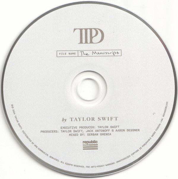 Taylor Swift : The Tortured Poets Department (CD, Album, "Th)