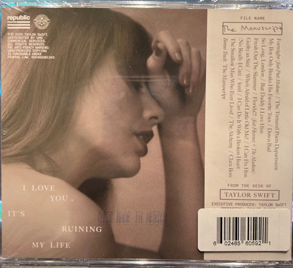 Taylor Swift : The Tortured Poets Department (CD, Album, 'Th)