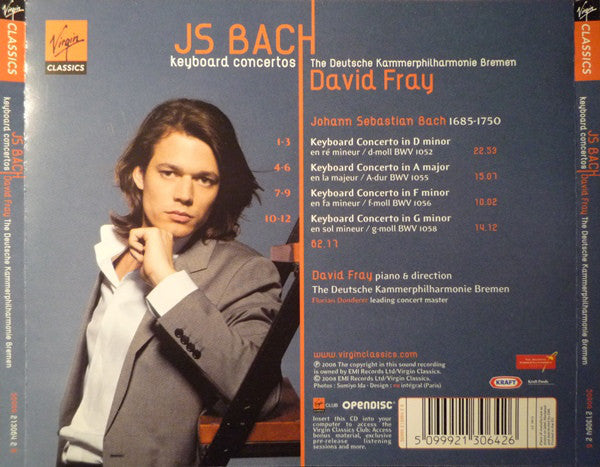 Johann Sebastian Bach - David Fray, Deutsche Kammerphilharmonie Bremen : Keyboard Concertos BWV 1052, 1055, 1056, 1058 (CD, Album, Enh)