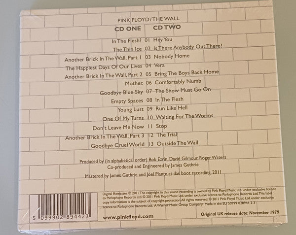 Pink Floyd : The Wall (2xCD, Album, RE, RM, Tri)