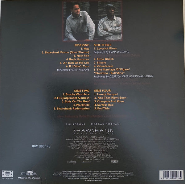 Thomas Newman : The Shawshank Redemption (Original Motion Picture Soundtrack) (2xLP, Album, Ltd, Num, Whi)