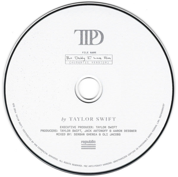 Taylor Swift : The Tortured Poets Department (CD, Album, Ltd, "Bu)