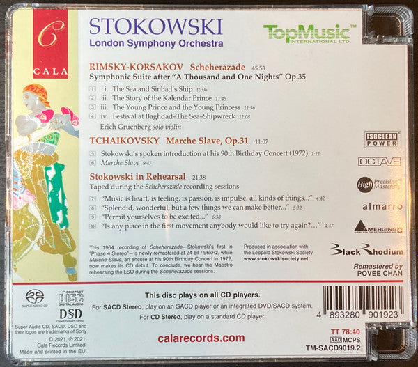 Nikolai Rimsky-Korsakov, Pyotr Ilyich Tchaikovsky : Rimsky-Korsakov Scheherazade Tchaikovsky Marche Slave Stokowski In Rehersal (SACD, Hybrid, Album)