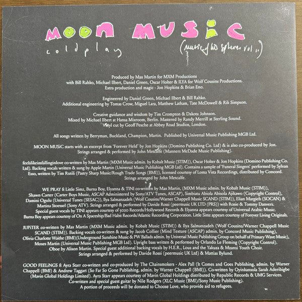 Coldplay : Moon Music  (LP, Album, Ltd, Num, Pic, Zoe)