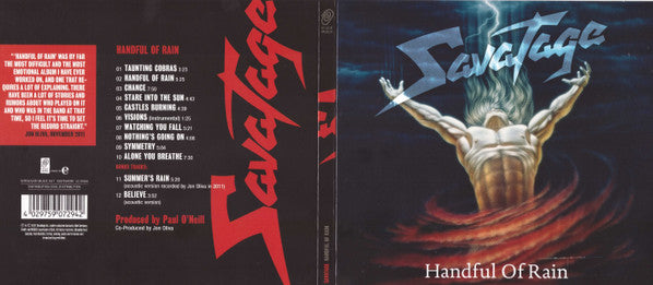 Savatage : Handful Of Rain (CD, Album, RE, RM, Dig)