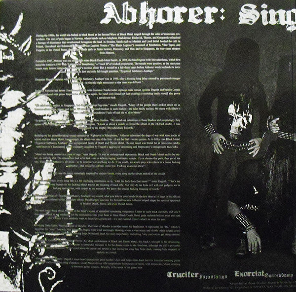 Abhorer : Zygotical Sabbatory Anabapt (LP, Album, RE, RM, Sil)