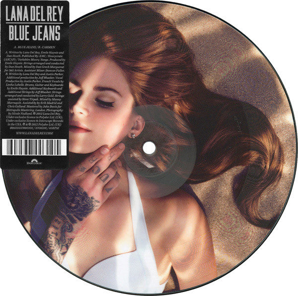 Lana Del Rey : Blue Jeans (7", Single, Pic)