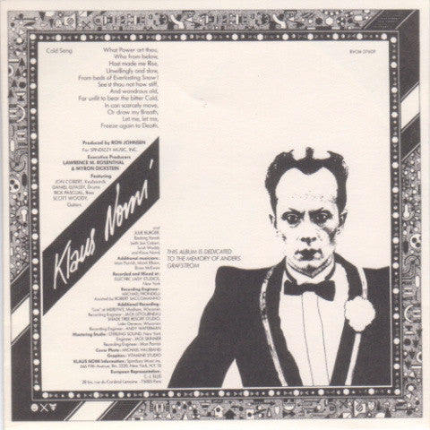 Klaus Nomi : Klaus Nomi (CD, Album, Ltd, RE, RM, Pap)