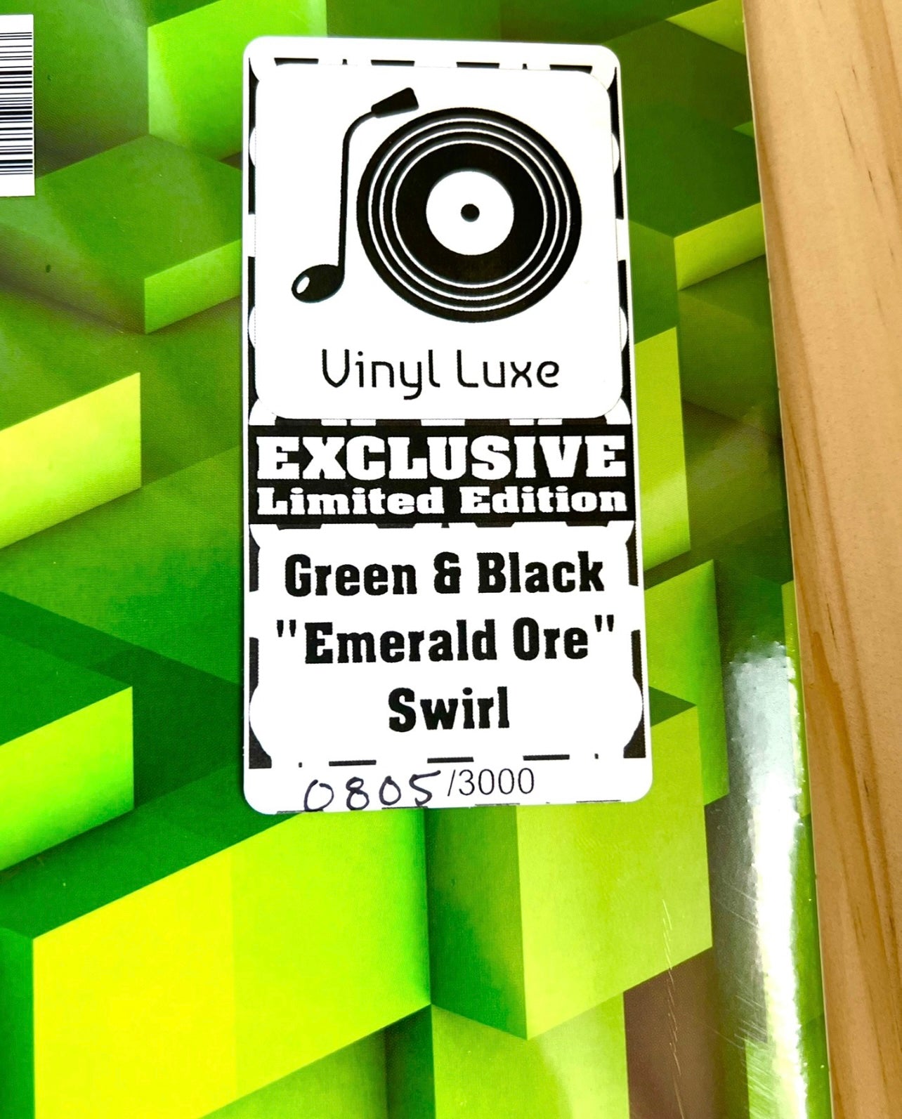 C418 – Minecraft Volume Alpha Green & Black “Emerald Ore” Swirl Vinyl (Limited Edition, Hand-Numbered)