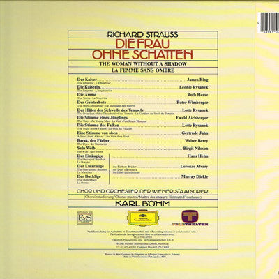 Richard Strauss, Birgit Nilsson, Leonie Rysanek, Ruth Hesse, James King (3), Chor Und Orchester Der Wiener Staatsoper*, Karl Böhm : Die Frau Ohne Schatten = The Woman Without A Shadow (Box, Boo + 3xLP)