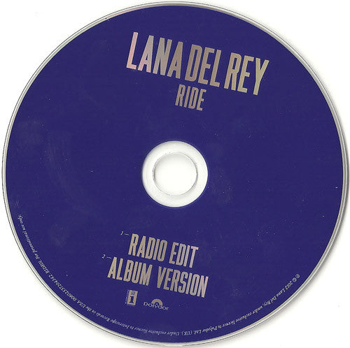 Lana Del Rey : Ride (CD, Single, Promo)