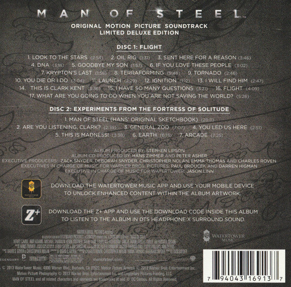 Hans Zimmer : Man Of Steel - Original Motion Picture Soundtrack - Limited Deluxe Edition (2xCD, Album, Dlx, Ltd)