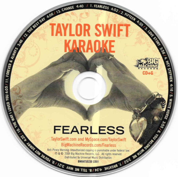 Taylor Swift : Fearless Karaoke (CD+G, Album + DVD, Album)