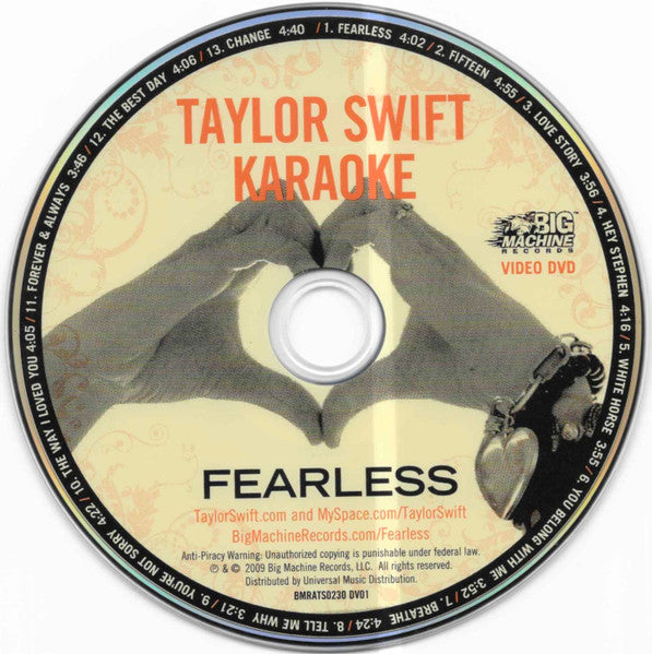 Taylor Swift : Fearless Karaoke (CD+G, Album + DVD, Album)