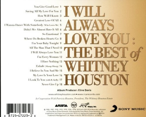 Whitney Houston : I Will Always Love You: The Best Of Whitney Houston (CD, Comp)