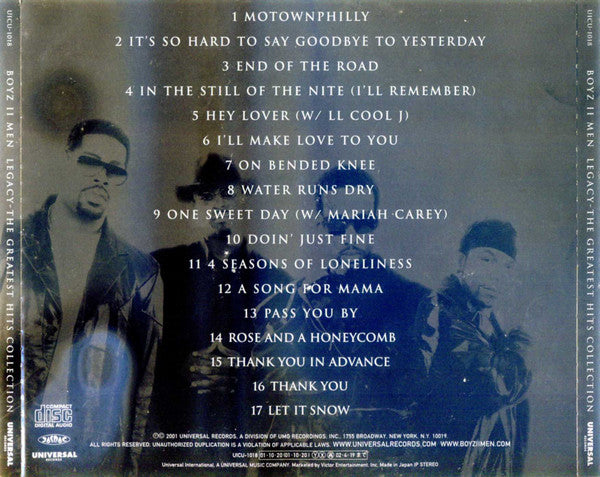 Boyz II Men : Legacy - The Greatest Hits Collection (CD, Comp)