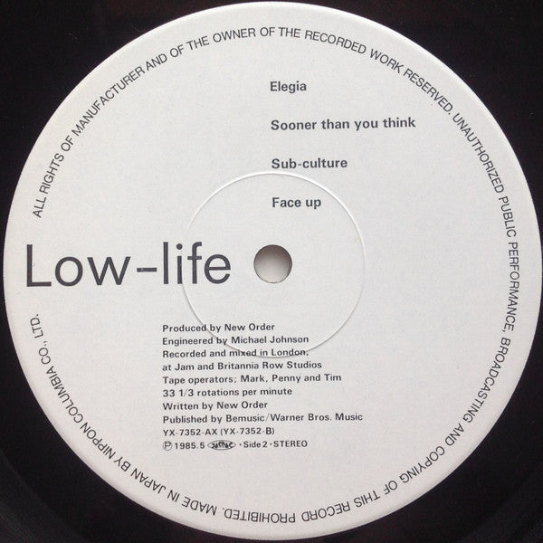 New Order = ニュー・オーダー* : Low-Life = ロウ・ライフ (LP, Album)