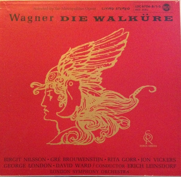 Wagner*, Birgit Nilsson ⋅ Gré Brouwenstijn ⋅ Rita Gorr ⋅ Jon Vickers ⋅ George London (2) ⋅ David Ward (7) / London Symphony Orchestra Conducted By Erich Leinsdorf : Die Walküre (5xLP + Box)