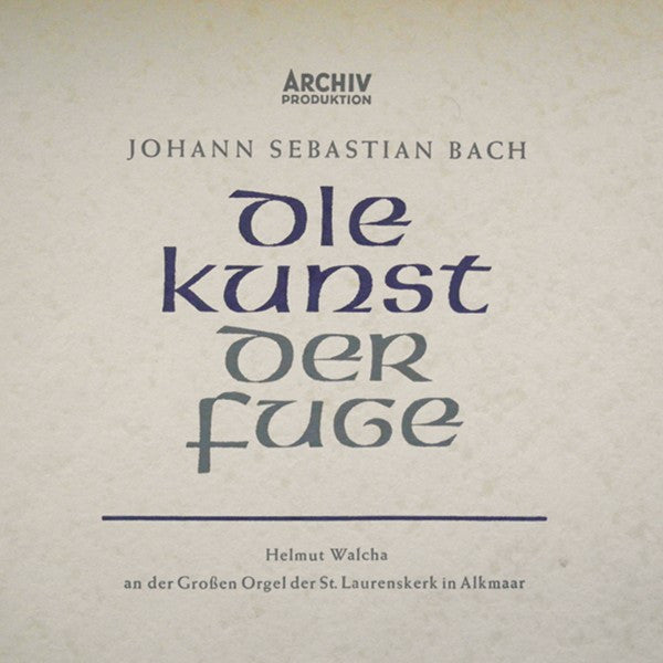 Johann Sebastian Bach, Helmut Walcha : Die Kunst Der Fuge - BWV 1080 (2xLP + Box)