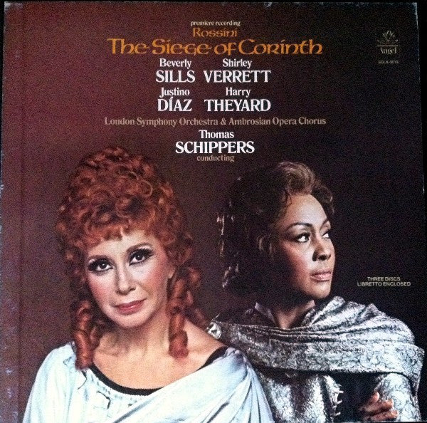 Rossini* - Beverly Sills, Shirley Verrett, Justino Diaz, Harry Theyard, London Symphony Orchestra & The Ambrosian Opera Chorus, Thomas Schippers : The Siege Of Corinth (3xLP + Box)