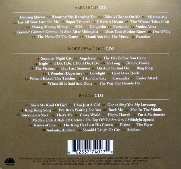 ABBA : Gold (Greatest Hits) (CD, Comp, RE + CD, Comp, RE + CD, Comp + Comp, 40t)