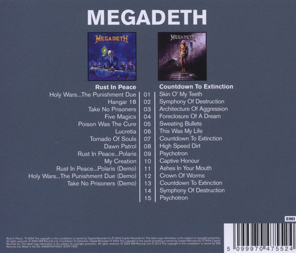 Megadeth : Rust In Peace / Countdown To Extinction (CD, Album, RE + CD, Album, RE + Comp)