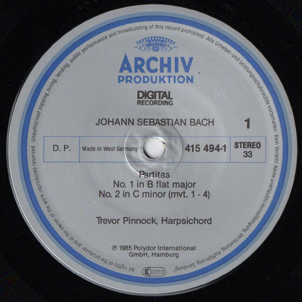 J.S.Bach* • Trevor Pinnock : 6 Partitas (2xLP, Album + Box)