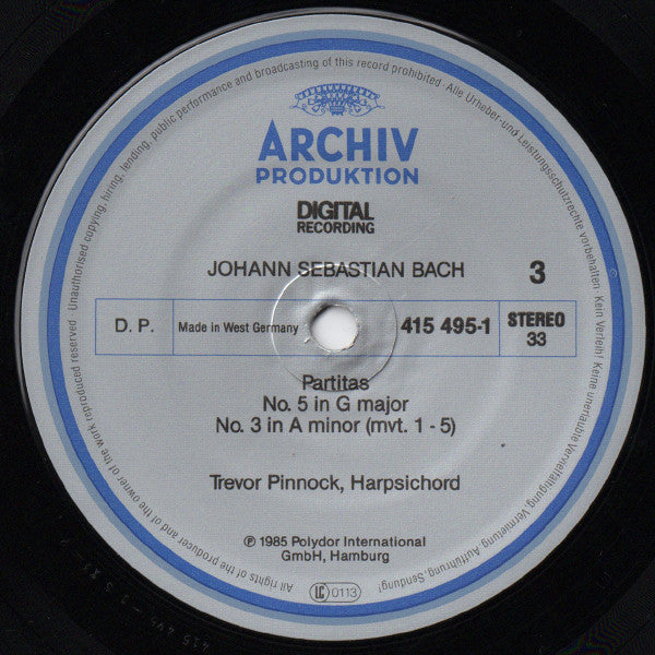 J.S.Bach* • Trevor Pinnock : 6 Partitas (2xLP, Album + Box)