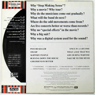 Talking Heads : Stop Making Sense (LP, Album)