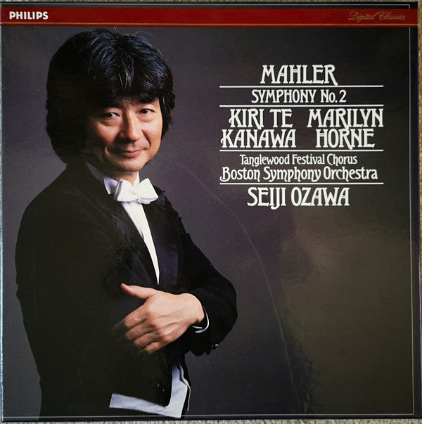 Mahler* - Kiri Te Kanawa, Marilyn Horne, Tanglewood Festival Chorus, Boston Symphony Orchestra, Seiji Ozawa : Symphony No. 2 (2xLP, Album + Box)