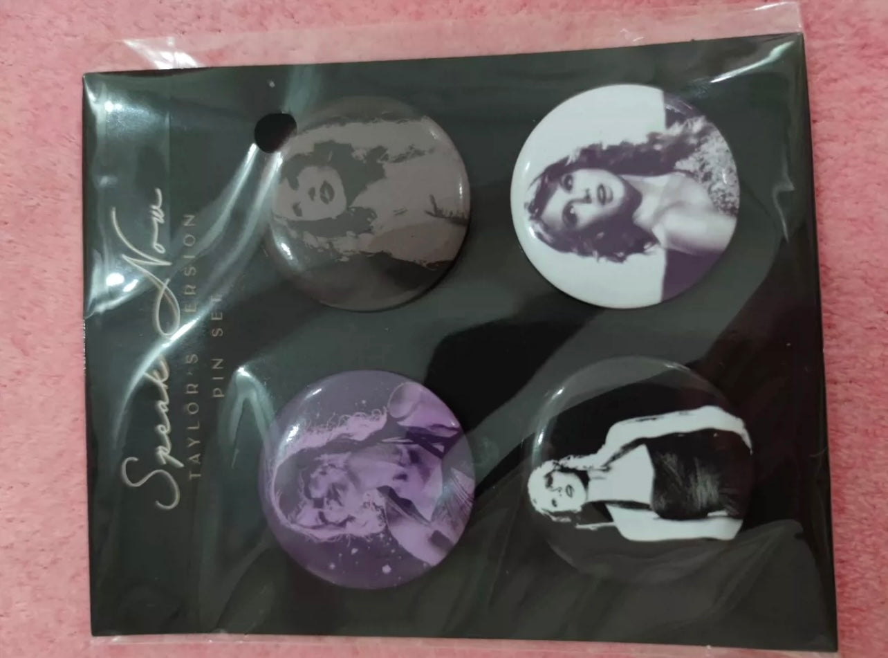 [JUST AS SHOWN]  Taylor Swift Speak Now Button Badge Set