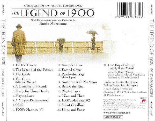 Ennio Morricone : The Legend Of 1900 (Original Motion Picture Soundtrack) (CD, Album)